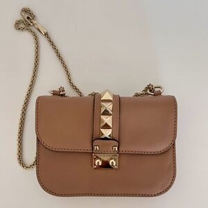 Valentino Leather Chain Cross Body Bag